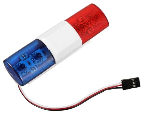 Toddmomy Lampe LED Gyrophare Rc Rouge Bleu Éclairage Clignotant Multi-fonction pour Voiture Modèle Installation Facile et Effet Stroboscopique Réaliste