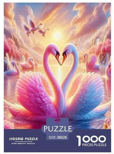 Schwan Puzzles 1000 Teile Schwer Puzzle Spielzeug Pädagogisches Spiel Impossible Herausforderungsspielzeug Für Erwachsene Kinder 38x26cm/1000pcs