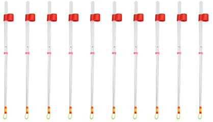EIS-Angelrute, Spitzenspitze, 10 Stück, Mini-Winter-Angelgerät, ABS-Material, leicht, flexibel, für Eisangeln im Freien, Flüsse, Seen, Teiche (130mm)