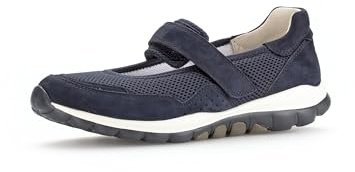 Gabor Damen Low-Top Sneaker, Frauen Sandalen,Leder-Ware,chic,Trend-bewusst,praktisch,Schmerz-lindernd,Schmerz-mindernd,Arbeit,Blue,43 EU / 9 UK