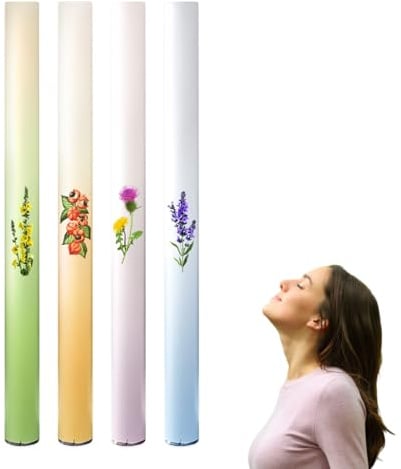 DOVBAN 4 Pc Inhalador De Aromaterapia De Hojas Mulleína Natural,Pen Difusor Hierbas Naturales,Difusores Mullein Herbales Que Impulsa La Energía Bolígrafos,Multifuncional