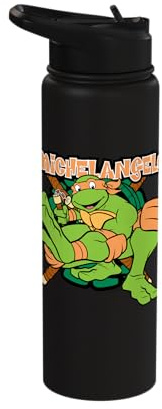 Official Teenage Mutant Ninja Turtles Michaelangelo TMNT Stainless Steel Insulated Water Bottle