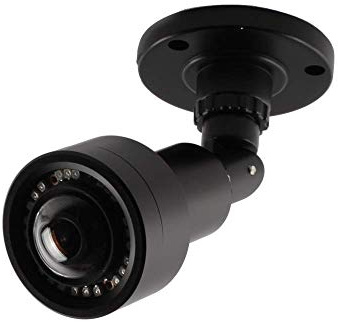 CCTV Camera Pros AHD-BL25 Wide Angle Security Camera, 180 Degree Color Indoor/Outdoor Bullet, 1080p HD TVI AHD CVI CVBS, IR, BNC, Black Weatherproof Housing
