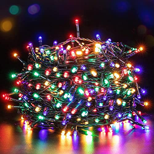 Quntis Outdoor Christmas Lights Battery Powered, 40m 300 Led Colorful Christmas Tree Lights With Timer 8 Modes Waterproof Xmas String Fairy Lights Decoration Outside Garden Indoor Party Gazebo Festive