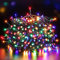 Quntis Outdoor Christmas Lights Battery Powered, 40m 300 Led Colorful Christmas Tree Lights With Timer 8 Modes Waterproof Xmas String Fairy Lights Decoration Outside Garden Indoor Party Gazebo Festive