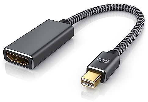 CSL - 4k Mini Displayport zu Hdmi 2.0 Adapter – mini DP Kabel – 4k@60Hz - Thunderbolt 1-2 - Audio und Video – geeignet für MacBook Air/Pro, Microsoft Surface Pro, Lenovo Notebook, Monitor, Projektor