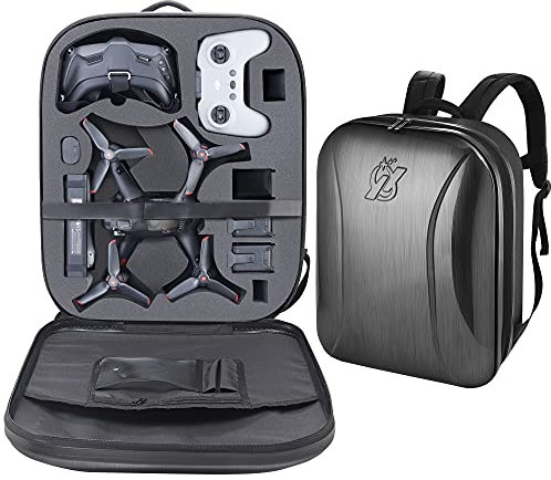PONYRC Professionelle Hartschale für DJI FPV Combo Drohne, wasserdichte stoßfeste Rucksacktasche für DJI FPV Fly More Kit Drohne (FPV Drohne Rucksack)