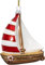 SIKORA Segelboot besondere Weihnachtskugel Glas Christbaumschmuck Deko Figur Weihnachten Anhänger Ornament - Meisterstücke - BS751