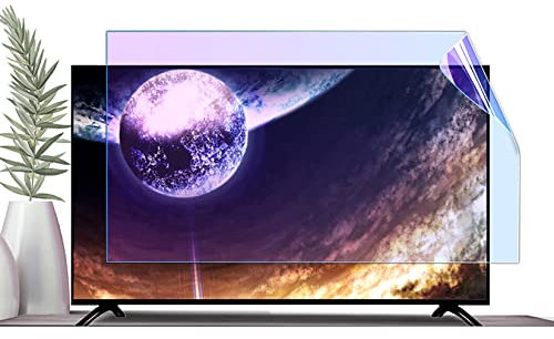WLWLEO Anti Blue Light TV Screen Protector Film Anti Glare Screen Filter Ultra-Clear Matte Film for 32-75 Inch TV Computer Monitors,Relieve Eye Fatigue, Protect Eyesight,50 inch/1101×620mm