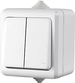 Aufputz/Lichtschalter/Doppelschalter/Steckdose IP54
