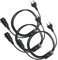 EAZY CASE 3x E14 Lampenfassung mit 3,5 m Kabel, Schalter, Schraubring für Lampenschirm und Netzstecker - ideale Lampenaufhängung für Hängeleuchten, Pendelleuchten, DIY Lampe, Schwarz