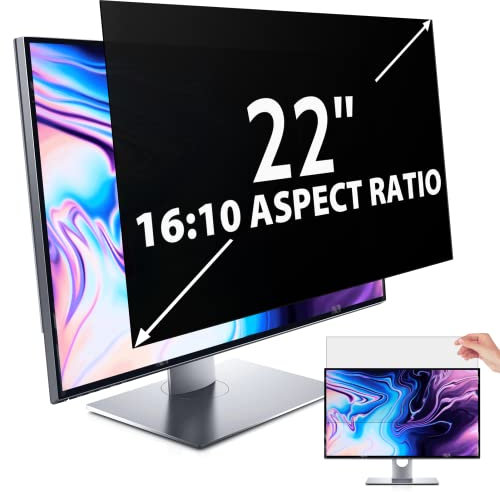 IPROKKO 22 Inch Computer Privacy Screen Filter for 16:10 Aspect Ratio, Anti Blue Light Glare Removable Screen Protective Film