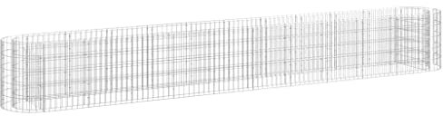vidaXL Gabionen Hochbeet Steinkorb Pflanzkorb Gabionenkorb Pflanzkasten Pflanzkübel Pflanzbeet Garten Verzinktes Eisen 400x50x50 cm