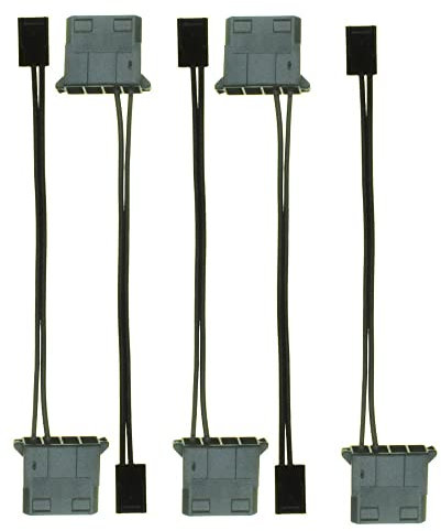 Ntcpefy 5 unidades serías IDE de 3 pines ventilador cable de alimentación Molex D enchufe de 3 pines conector ordenador PC refrigeración cable