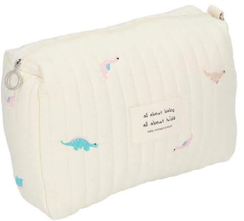 Wickeltaschen-Organizer aus Baumwolle mit Großer Kapazität für Kinderwagen, Dinosaurier-Design, mit Aufhängeriemen