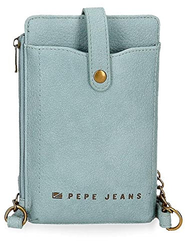 Pepe Jeans Diane Umhängetasche Handyhalter Blau 9,5x16,5 cm Kunstleder