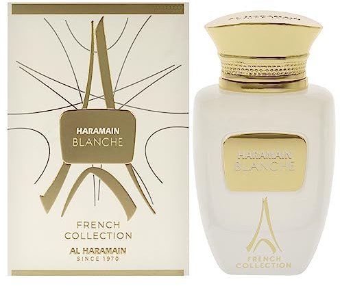 Al Haramain Blanche French Collection 100ml Eau de Parfum | Long Lasting Unisex Arabic Perfume | Luxurious Floral, Fruity, Vanilla & Musk Fragrance | Elegant All-Day Scent for Women & Men