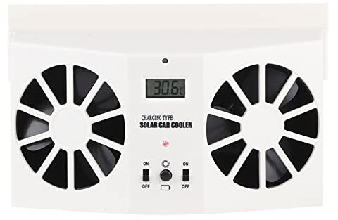 Ventilateur, ventilateurs de refroidissement Solaire et batterie Contrôle à double interrupteur Climatiseur de voiture Double Angle de canal réglable pour porte de voiture