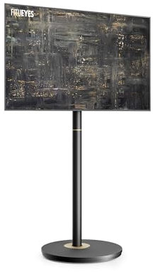 FITUEYES Design TV Ständer Rollbar für 32-65 Zoll Fernseher Mobiler TV Standfuss höhenverstellbar Modern minimalistisch Fernsehständer für Wohnung Büro Heim