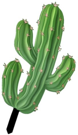 Sosoport Kaktus Gartenpfahl Outdoor Kaktuspfahl Bodeneinsteckdekor Gartenornament Rasendekor Gartenpfahl Bodeneinsteckdekor Gartenschmuck Außendekorationen