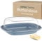 uandu Butterdose mit Deckel Kunststoff, Butterschale mit Deckel, Butterdose spülmaschinenfest, Butterbox, Butterbehälter, Butter dish, Butter Box Dose, Butterdosen - Blau