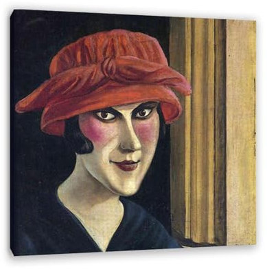 LZ6J8C9 Otto Dix Kunstdruck-Otto Dix Poster-Berühmte Gemälde Leinwand-Cosi fan tutte-Kunstdruck auf Leinwand Expressionismus-Wohnzimmer Wanddekoration 80x80cm(31x31in) Innenrahmen