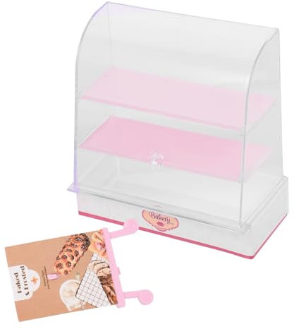 Vaguelly Miniatur Kuchen Vitrine Puppenhaus Schrank Dekoration Kompakter Miniatur Lebensmittel Schrank Für DIY Puppenhaus Zubehör Für Landschaften Und Realistische Szenen