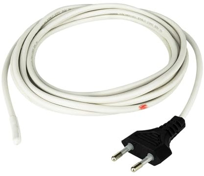1,0m Silikon-Heizkabel Heizkabel Silicon 40W/m, extrem flexibel und bis +200°C Temperaturbeständig, 5,5mm Durchmesser, IP68 Wasserdicht
