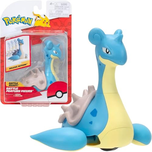 Pokémon PKW3416 - Battle Feature Figure - Lapras, offizielle bewegliche Figur, 11,5 cm