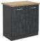 Vicco Spülenunterschrank R-Line, Schwarz Beton/Anthrazit, 80 cm AP Eiche