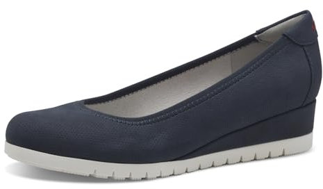s.Oliver Damen Wedge Pumps mit Keilabsatz Elegant, Blau (Navy), 39 EU