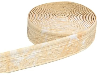 BBTISG Frise de Papier Peint, 10m x 8cm Autocollants Muraux Imperméables pour Plinthes Décoration D'intérieur Plinthe Ligne de Taille pour Mur, Table, Porte, Salon (style 4)