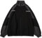 Veste Vintage Harajuku pour Femmes Coupe-Vent Style Hip Hop Coupe-Vent Unisexe Veste légère surdimensionnée décontracté Bomber Veste (Noir,M)