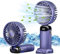 Hand Held Fan,Portable Handheld USB Rechargeable Fans with 5 Speeds,Battery Operated Mini Fan Foldable Desk Desktop Fans with LED Display for Home Office Bedroom Outdoor Travel (Purple)