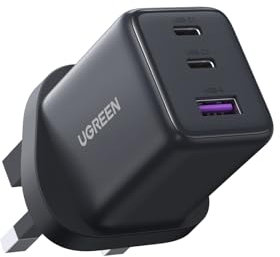 UGREEN USB C Charger Plug, 30W 3-Port USB Fast Charger Plug, USB C Charger Compatible with iPhone 16/15/15 Pro/14/13/12, iPad, Galaxy S25/S24/S23, Pixel 9
