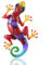 ＹＷＨＷＬＸ Metal Gecko Wall Decor, 17 Inches Lizard Garden Ornaments Wall Art, Hanging Outdoor Garden Decorations, Wall Fence Sculpture for Outdoor Backyard Porch Home Patio Lawn Fence Decorations (Red)