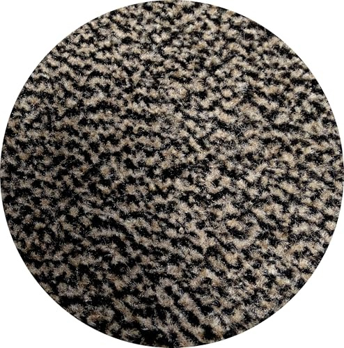 MERTEX runde Schmutzfangmatte mit Kettelkante in schwarz Ø 115 cm in Oslo braun