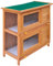 HOMIUSE Hasenstall Winterfest Kaninchenstall Draußen 90x45x89 cm Kleintierstall Braun