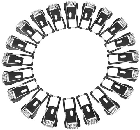Housoutil 20 Stück Downlight Einbauleuchten Clips mit Federstahl Schwarz