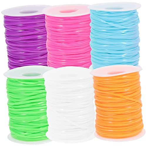 PHENOFICE 6rotoli Lanyard Pvc Per Decorazioni Te Per Per Matrimoni e Speciali Rosa