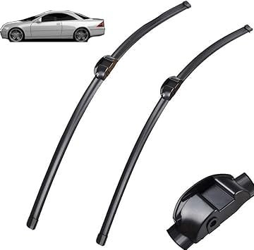 HOCAH Scheibenwischer Kompatibel für Mercedes Benz CL 550 4MATIC 600 63 65 AMG W216 C216 27in+27in, Wischblatt Satz Front Und Heck Wischerblätter Ersatz Wischerarm Auto Zubehör