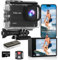 Yolansin 4K 60FPS Waterproof Action Camera with 64GB SD Card-Ultra HD 48MP 40M Underwater Camera,8X Zoom Waterproof Camera EIS WIFI Sports Camera with 2x1350 Batteries Helmet Mount Accessories Kits