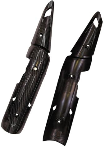 Ddujbtp Y15ZR Protection d'échappement résistante aux hautes températures Aspect fibre de carbone Accessoire de moto Montage facile Anti-corrosion