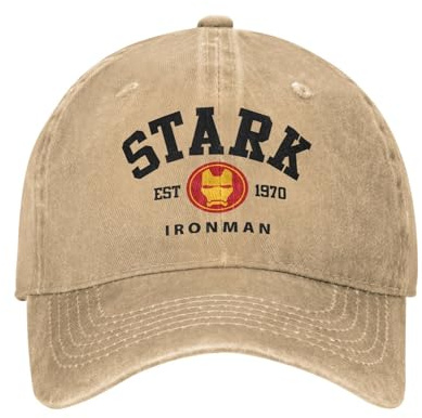 TTVXIHL Men's Baseball caps，Ironman Stark EST 1970 Baseball Cap Retro Distressed Washed Superhero Snapback Hat Men Women Outdoor Adjustable Hats The Gift