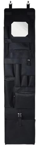 Spind-Tür-Organizer – platzsparender Schranktür-Organizer mit Spiegel, mehrere Taschen, Faltbare Aufhängung für Schlafzimmer, Schrank, Ausrüstung, Uniform, Fitnessstudio, Zubehör, Wohnheim