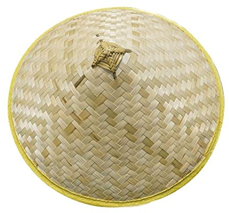 BTYQKZVPM Samurai-Hut Bambus-Hut, Bambushut for Reisen, Angeln und Gartenarbeit, 42 cm(Style 1)