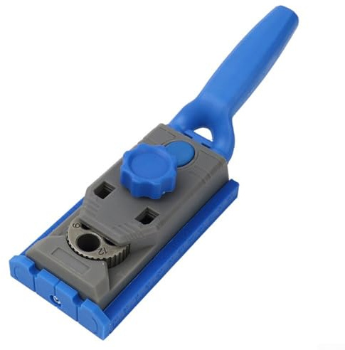 Yuanpgky Heavy-Duty ABS Plastic Pocket Hole Jig Drill Locator with Hardened Steel Core for Woodworking Drilling and Dowelling, Vertical Drilling for Panel