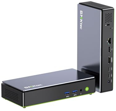 GMKtec Mini PC Intel Ultra 7 256V mit 5G LAN|PD-Stromversorgung(8K/8T Bis zu 4.8GHz) K13 Micro PC mit 16GB DDR5 8533 1TB PCIe 4.0 SSD, mini Gaming pc mit grafikkarte Intel Arc 140V|USB 4.0 * 2