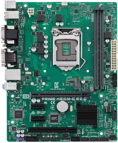 Placa Base Fit For ASUS H310 Prime H310M-C R2.0 LGA 1151 Compatible con CPU I3-9100 I3-8100 I5-9400 I5-8500 I9-9900 Placa Madre DDR4 HDMI UATX