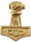 Battle-Merchant Large Thor's hammer made of brass.